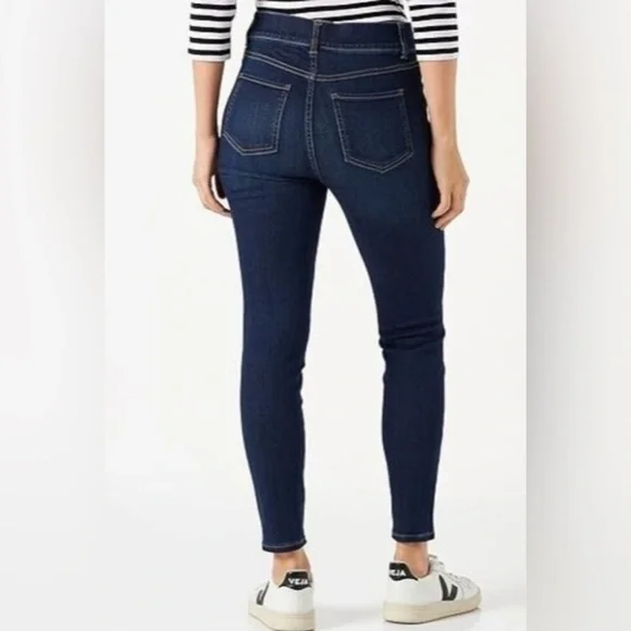 Spanx Ankle Skinny Jeans Midnight Shade Denim Pull-on 20342R sz Medium - Picture 2 of 12